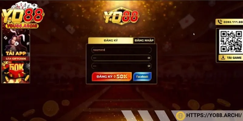 Tạo tài khoản qua trang web chính thức của cổng game