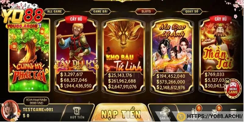 Giới thiệu YO88 qua các tựa game slot hấp dẫn
